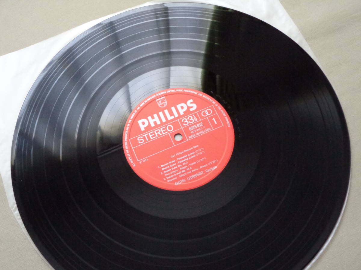 (LP2枚組) 蘭PHILIPS SEON初期盤 レオンハルト [C. Ph. E. バッハ：ソナタ,ロンド,ファンタジー集] 1973年/セオン/見開き２枚組/6775 007_画像5