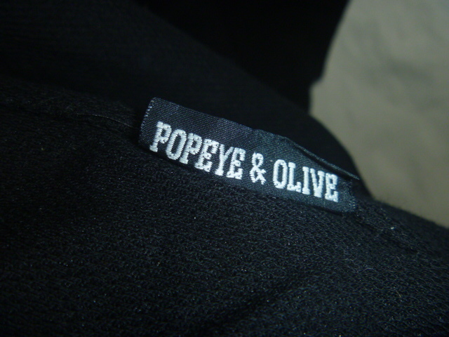 レナウン　PLUS℃　ポロシャツ　長袖　ブラック　黒　ポパイ　ＰＯＰＥＹＥ　サイズL　日本製_画像6