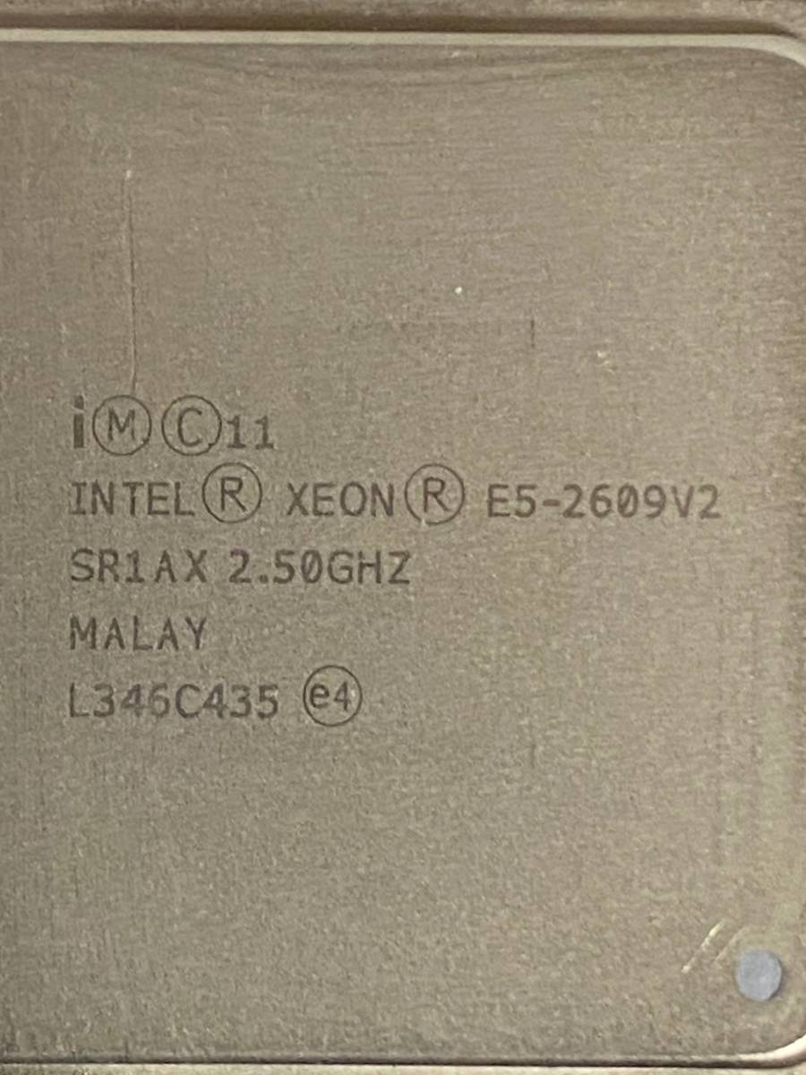 送料無料 intel XEON E5-2609V2 Intel CPU×6枚セット ベース周波数2.50Ghz 4コア 4スレッド ソケット FCLGA2011 サーバー用 【中古品】_画像2