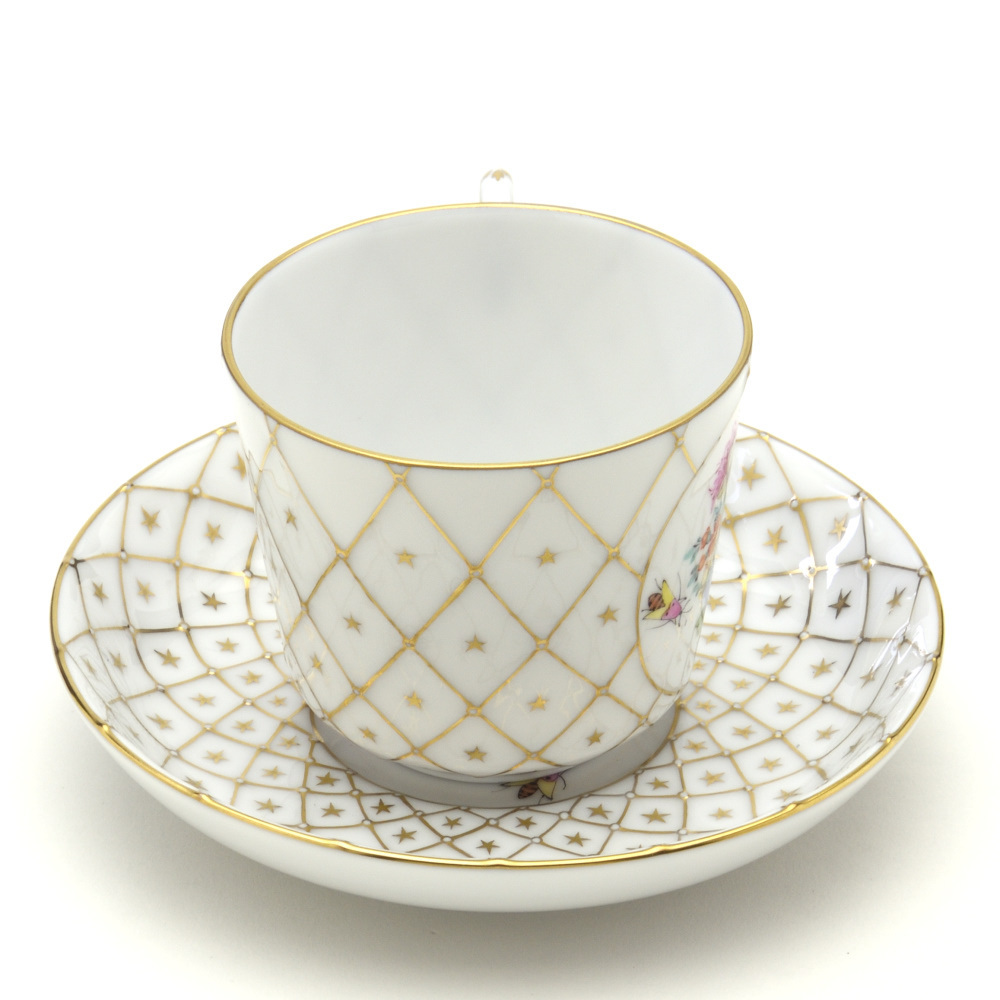 ヘレンド(Herend) コーヒーカップ セゾンドフローラル ホワイト 珈琲碗