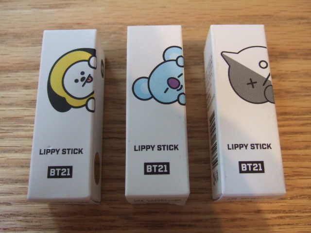 BTS collaboration VT BT21 × VT Cosmeticlipi- stick 3 pcs set 03m- draw z05 deep orange 07 bar gun ti Korea cosme 