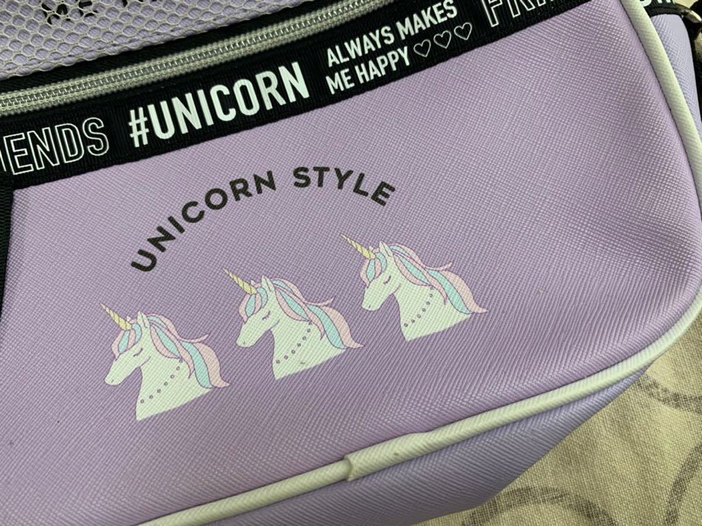  Unicorn. принт . симпатичный Kids сумка на плечо лаванда 