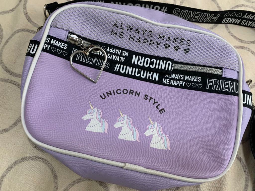  Unicorn. принт . симпатичный Kids сумка на плечо лаванда 
