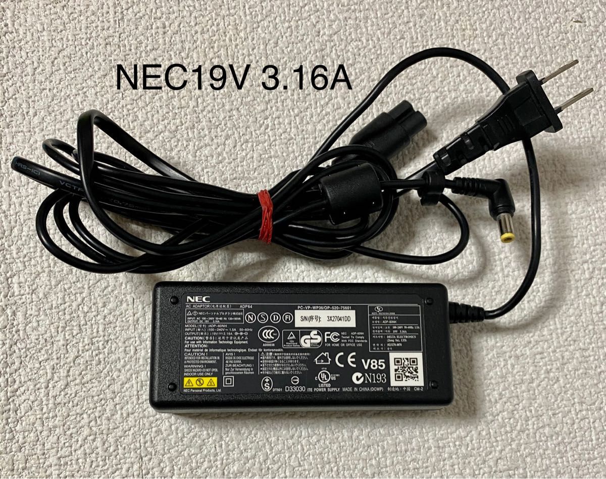 (4)NEC ACアダプターADP64 PC-VP-WP36 19V 3.16A