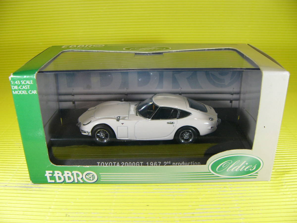 エブロ 1/43 トヨタ 2000 GT 1967 2nd プロダクション 白 ジャンク (最安送料レタパ520円)_画像1