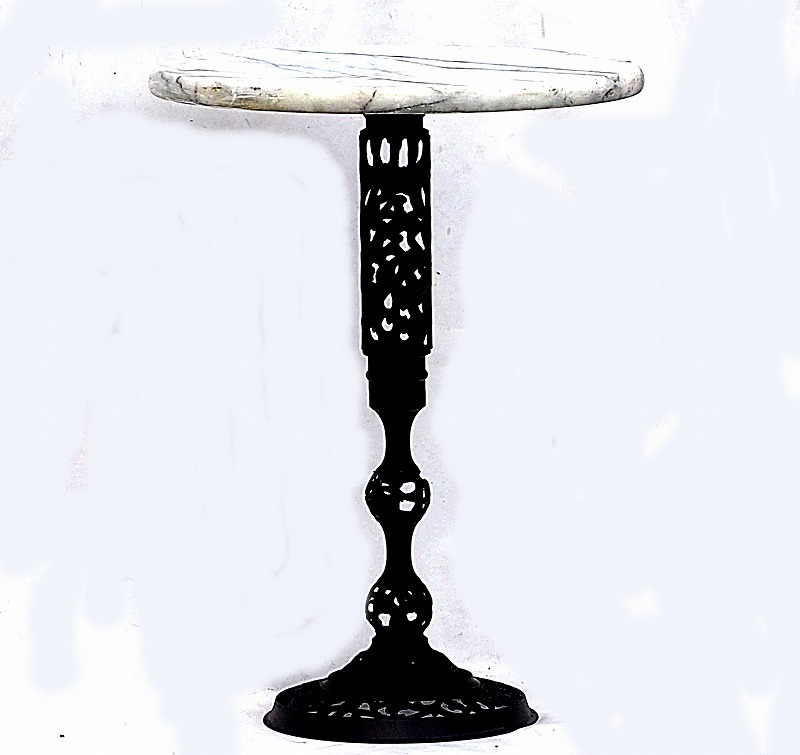 雑誌で紹介された サイドテーブル 大理石板 中古品 花立 サイド