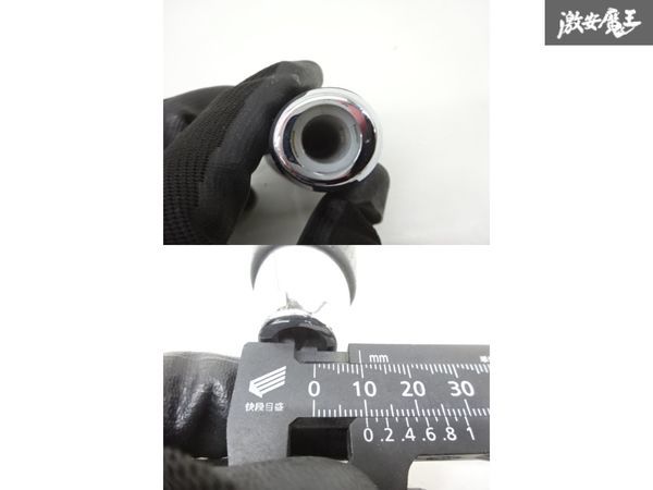 メーカー不明 社外 汎用 シフトノブ シフトレバー 黒系 レザー調 全長 約105mm 外寸 約45.6mm×54.6mm 内径：約10mm 内装 即納 棚4-2-Aの画像9