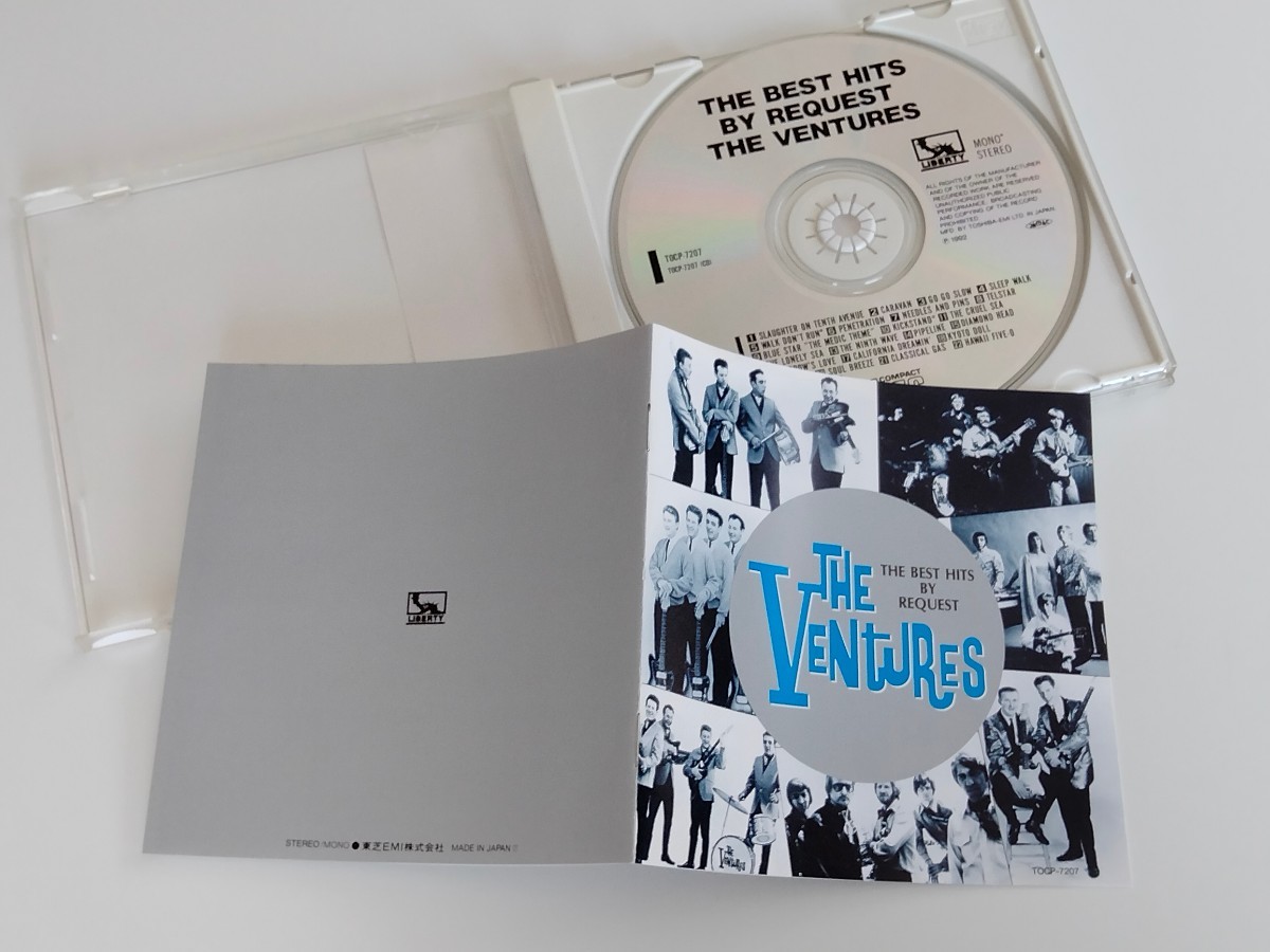 【帯定着維持良好品】THE VENTURES / あなたが選んだベンチャーズ・ベスト・ヒッツ！ THE BEST HITS BY REQUEST 帯付CD TOCP7207 92年発売_画像4