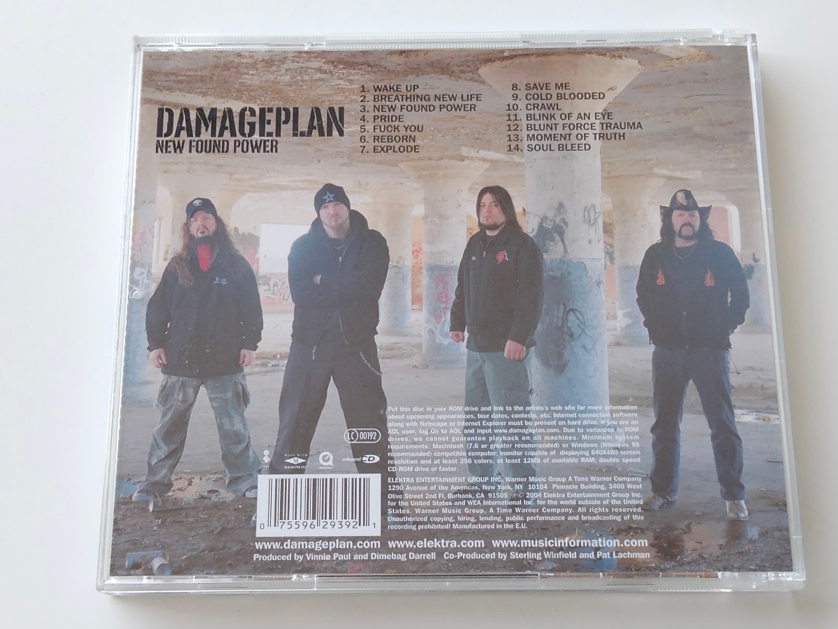 【PANTERA】DAMAGEPLAN / NEW FOUND POWER CD ELEKTRA EU 7559-62939-2 04年リリース,ABBOTT BROTHERS,Vinnie Paul,Dimebag Darrell,_画像2