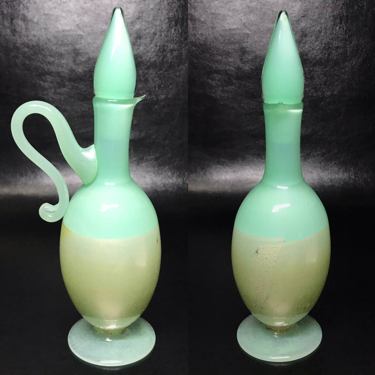ヤフオク! - ☆美術品/日本/ガラスアート/伝統工芸!吹き硝子 水注 『...