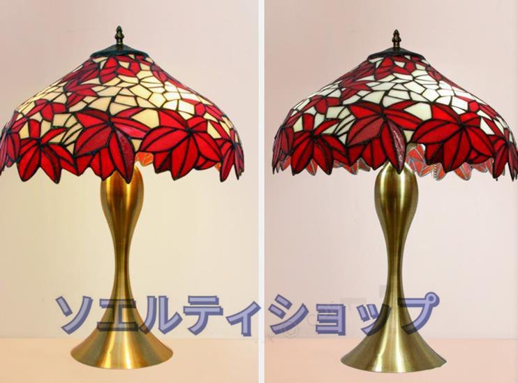 高級感◆芸術品◆ステンドランプ ステンドグラス アンティーク 花柄 レトロな雰囲気がおしゃれ ティファニー デスクライト照明_画像2