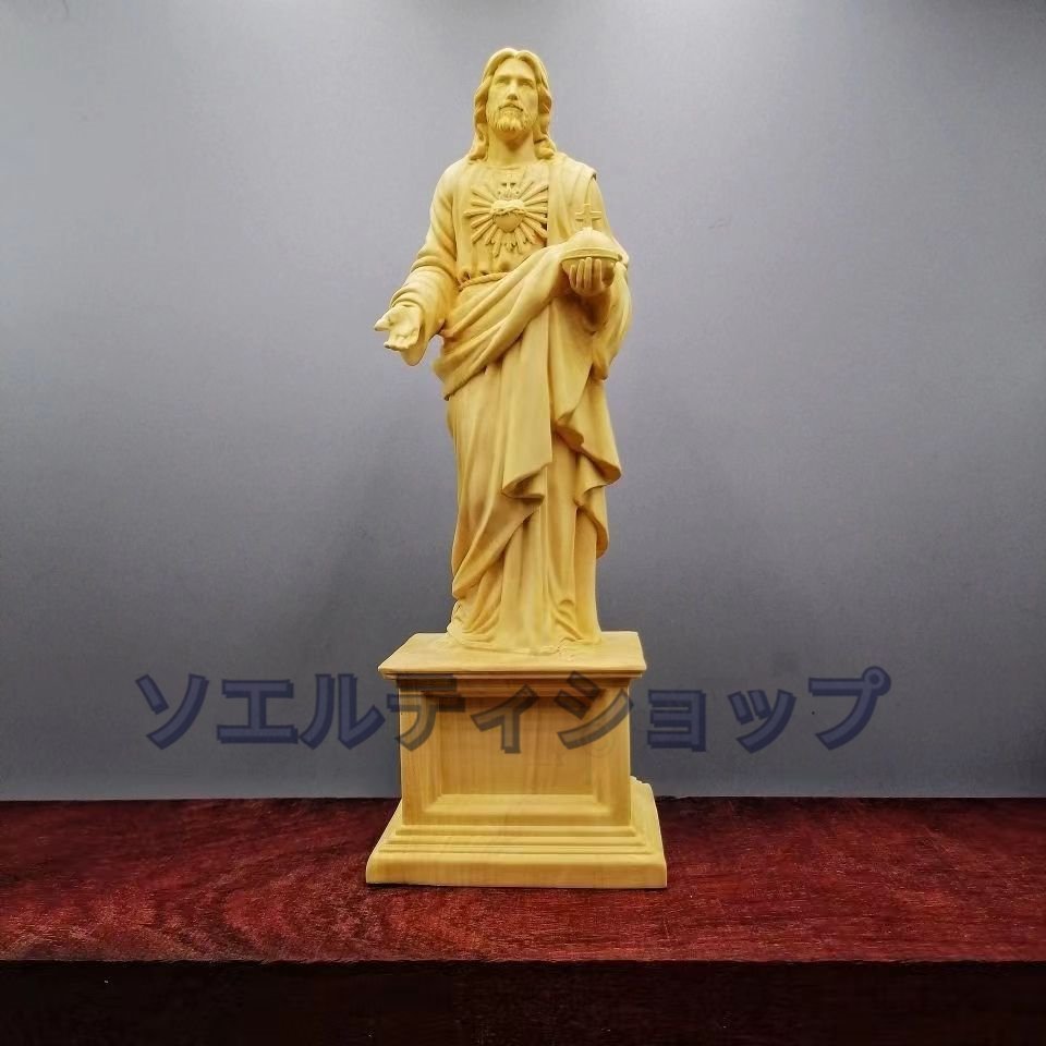 新入荷★木彫り 神像 イエス キリスト 聖書の聖立像 聖母マリア クリスチャン キリスト教