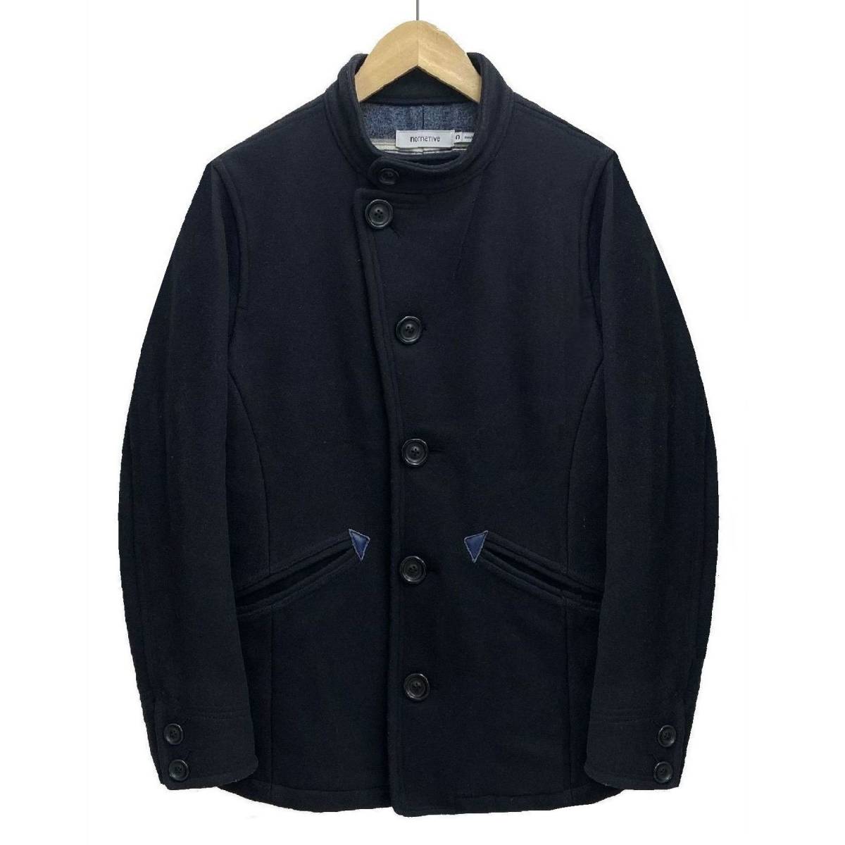 * regular price Y65940* nonnative Nonnative PILOT COAT W/N HEAVY MELTON leather switch wool melt n Pilot coat jacket 0