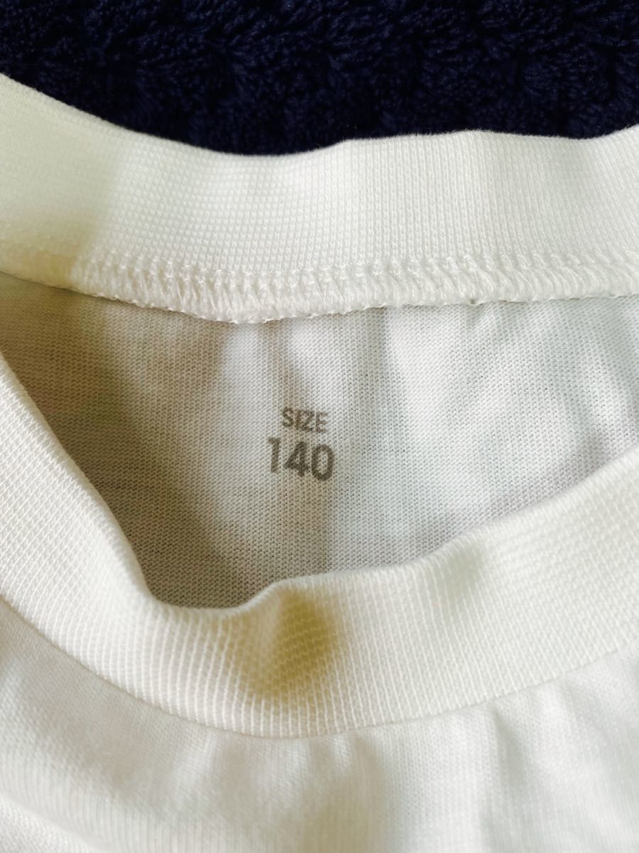 ジーユー gu☆シアースリーブ 半袖シャツ 140cm ホワイト☆2点セット タグ付き 未使用品