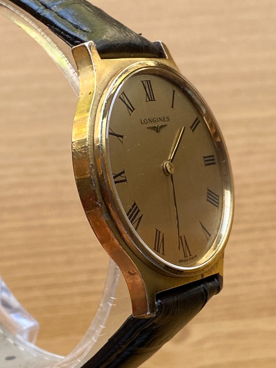 最高の品質 LONGINES ロンジン 文字盤:ゴールド【動作:良好】メンズ