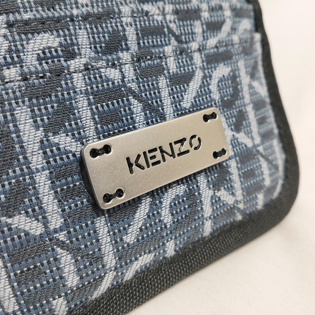 ○★新品 未使用 KENZO モノグラム 定番カードケース ジャガード ネイビー○●