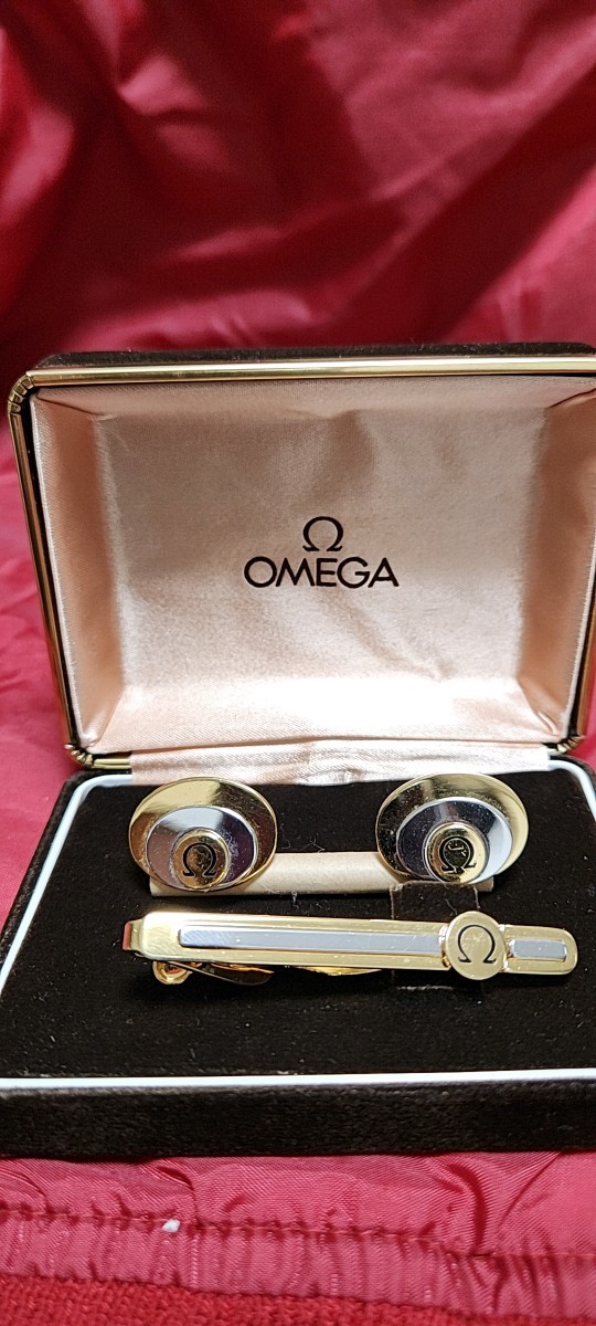 OMEGA ネクタイピン & カフス 美品 レア_画像1