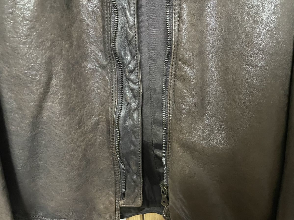 未使用 46 DOLCE & GABBANA ドルチェ&ガッバーナ レザージャケット
