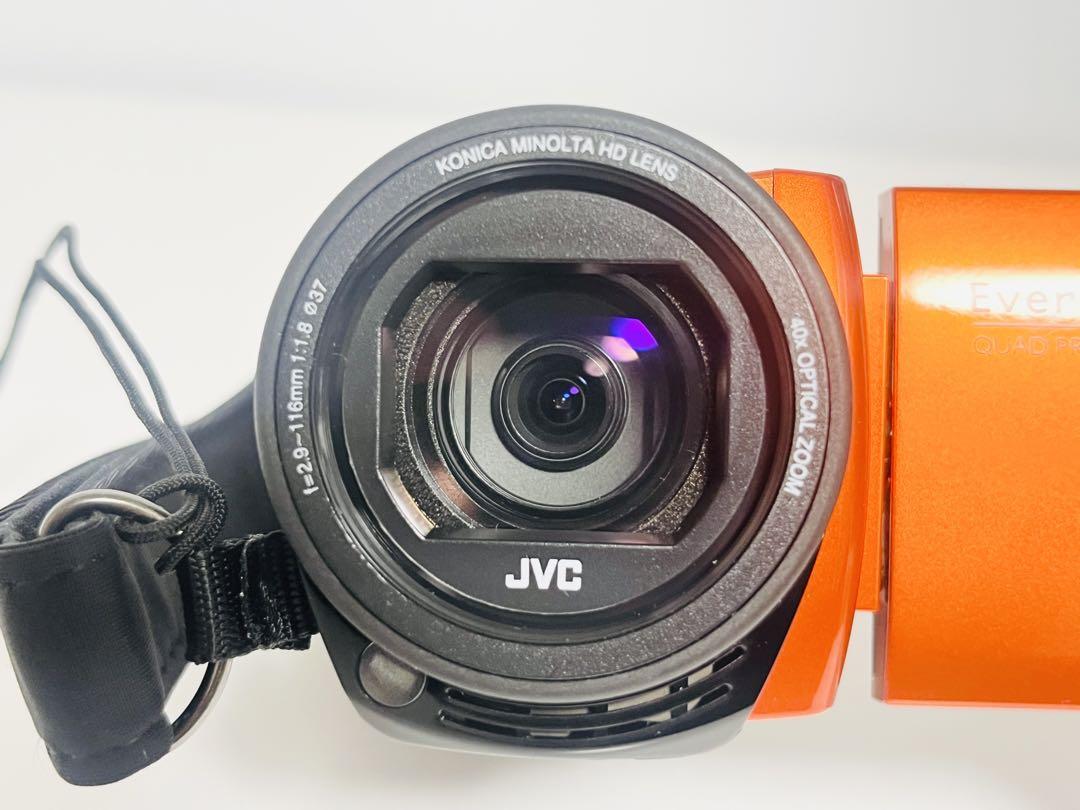 美品ケース付】JVC KENWOOD Everio R GZ-RX680 ブラッドオレンジ