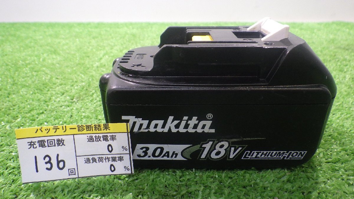 充電回数136回 ◇ マキタ バッテリー BL1830B 18V 3.0Ah 充電工具 リチウムイオン電池 傷や汚れあり 中古品