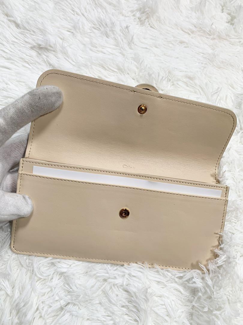 Chloe クロエ 長財布 TESS ベージュ ゴールド金具 箱付 長財布-