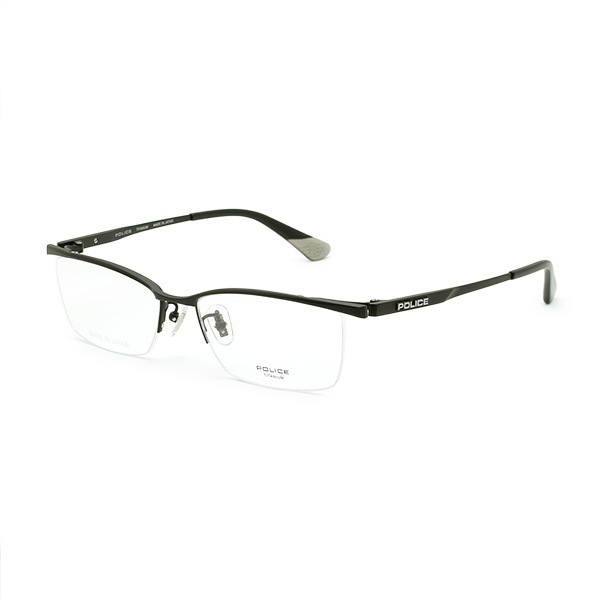 ポリス メガネ 眼鏡 フレーム のみ VPLL52J-0531 ブラック ノーズパッド メンズ 国内正規品