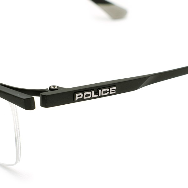 ポリス メガネ 眼鏡 フレーム のみ VPLL52J-0531 ブラック ノーズパッド メンズ 国内正規品_画像3