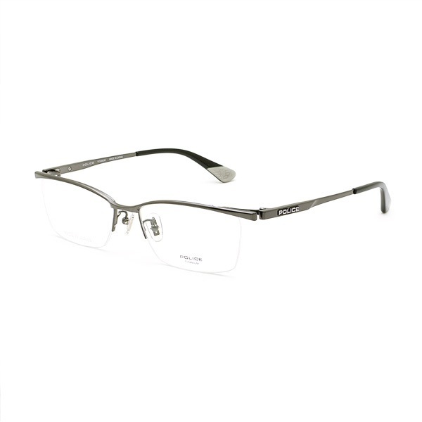 ポリス メガネ 眼鏡 フレーム のみ VPLL52J-0568 ガンメタル ノーズパッド メンズ 国内正規品