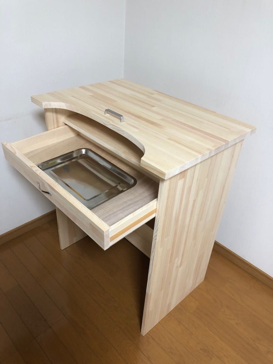 彫金机 引き出し↓スライド板↓引き出し タイプ パイン材製