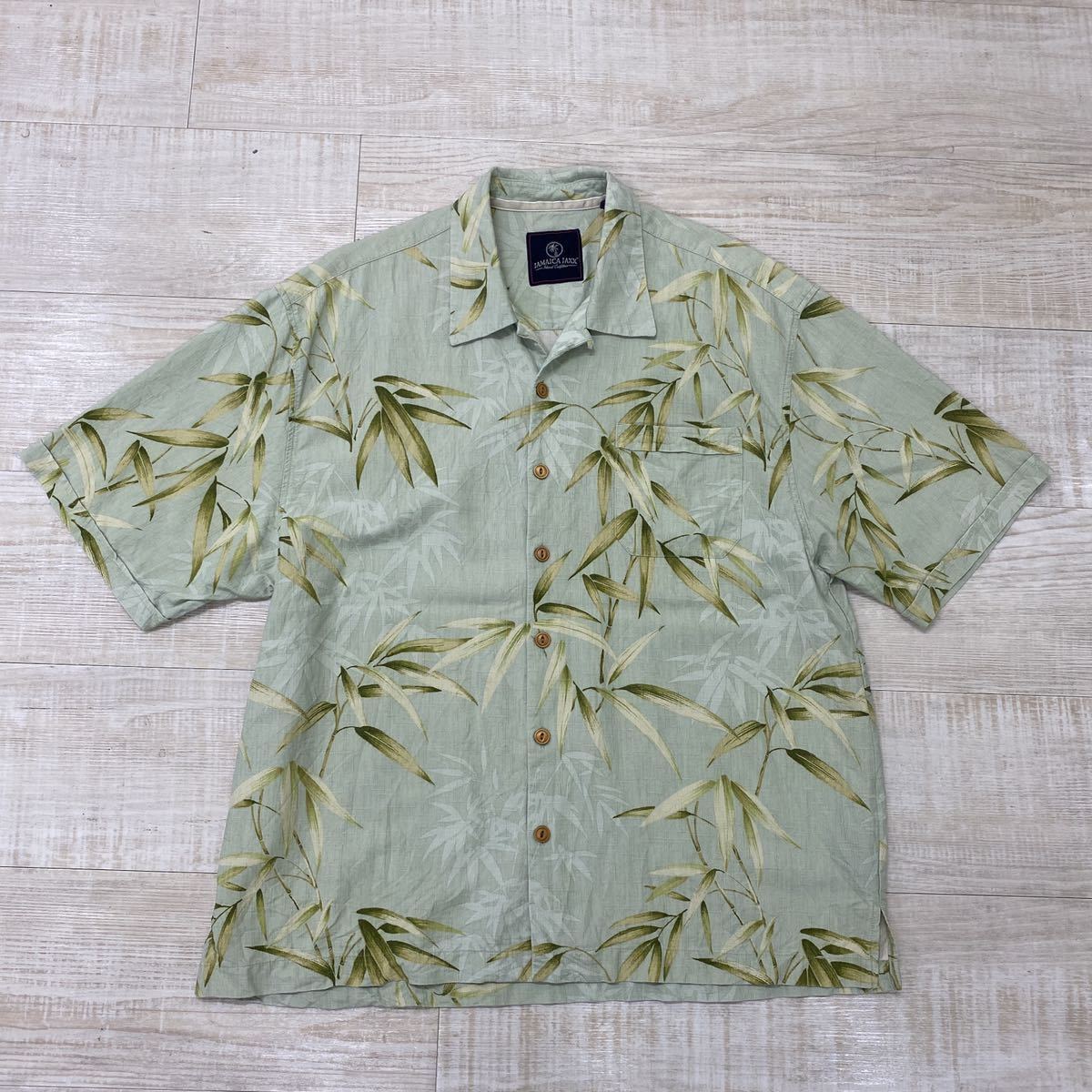 JAMAICA JAXX ジャマイカ ジャックス シルク アロハシャツ silk aloha shirt オープンカラー open color シャツ HAWAII 開襟 サイズ XL_画像1