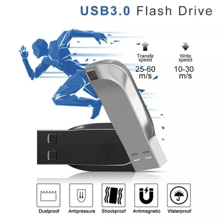 USBスティックメモリー 2TB(1900GB) シルバー USB3.0