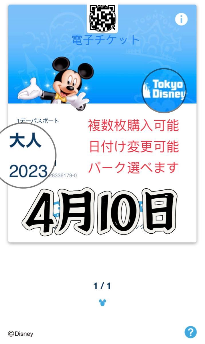4月10日 2枚 東京ディズニーランド ディズニーシー 電子チケット 4月10日 2枚 東京ディズニーランド ディズニーシー 電子チケット