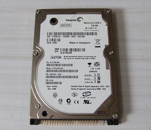 Seagate ST9100823A 100GB IDE 2.5インチHDD ジャンク_画像1