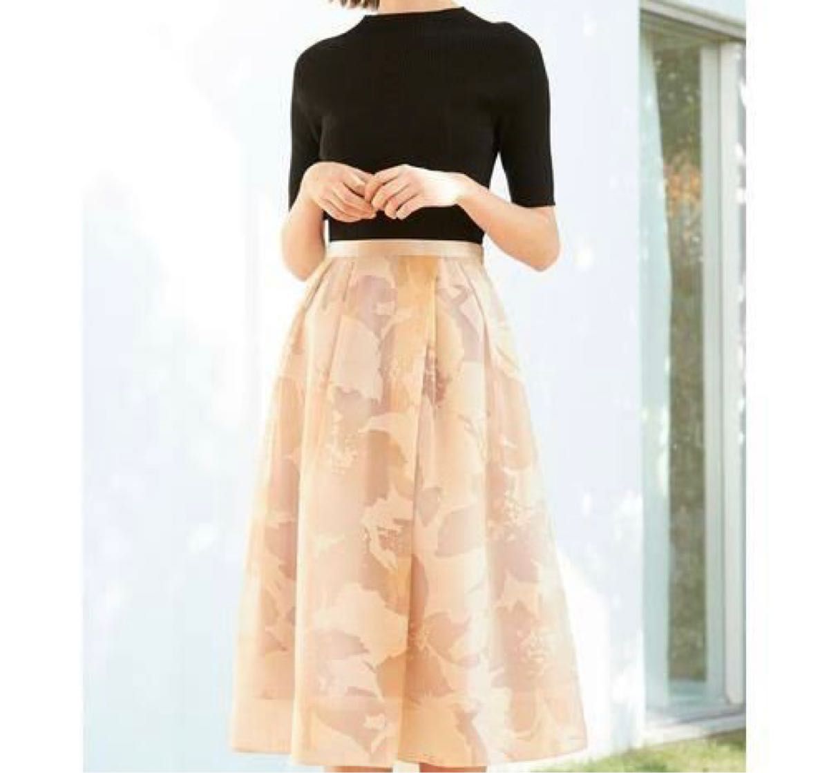 2点 アデルフラワープリントタックスカート JILLSTUART オパールジャガードスカート リリーブラウン LILY BROWN 3