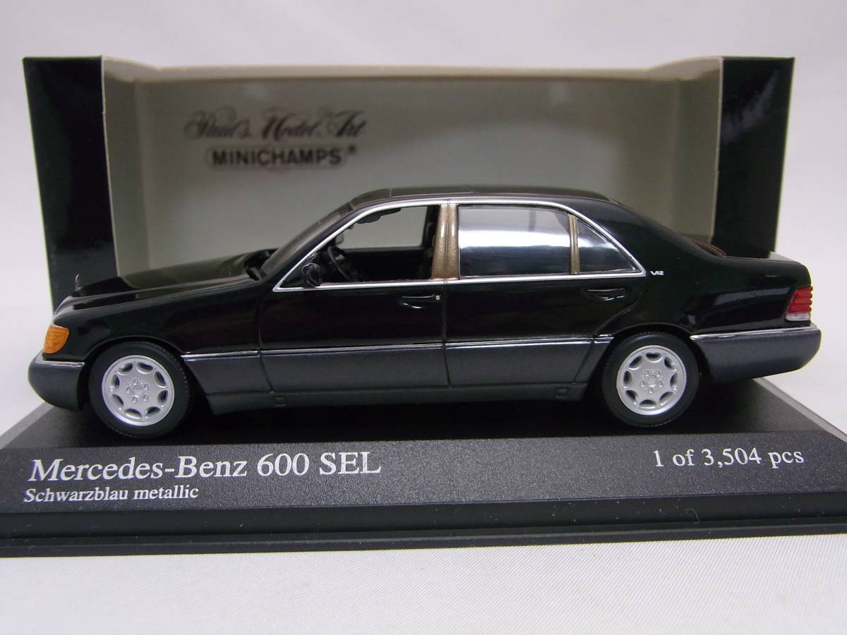 ★貴重!★Mercedes-Benz 600SEL 1991 Black met. 1/43【W140 前期型 メルセデスベンツ】400 035400★検:V12 S600L 500SE 300SE AMG BRABUS_画像3