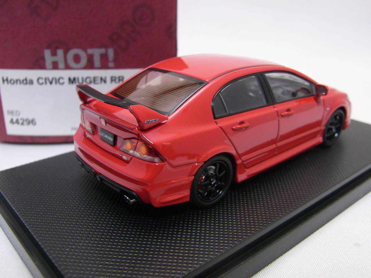 * valuable * beautiful goods!*HONDA CIVIC MUGEN RR milano red 1/43[FD2 Civic M-TEC Mugen ]44296* inspection :K20A DOHC i-VTEC Type type R*