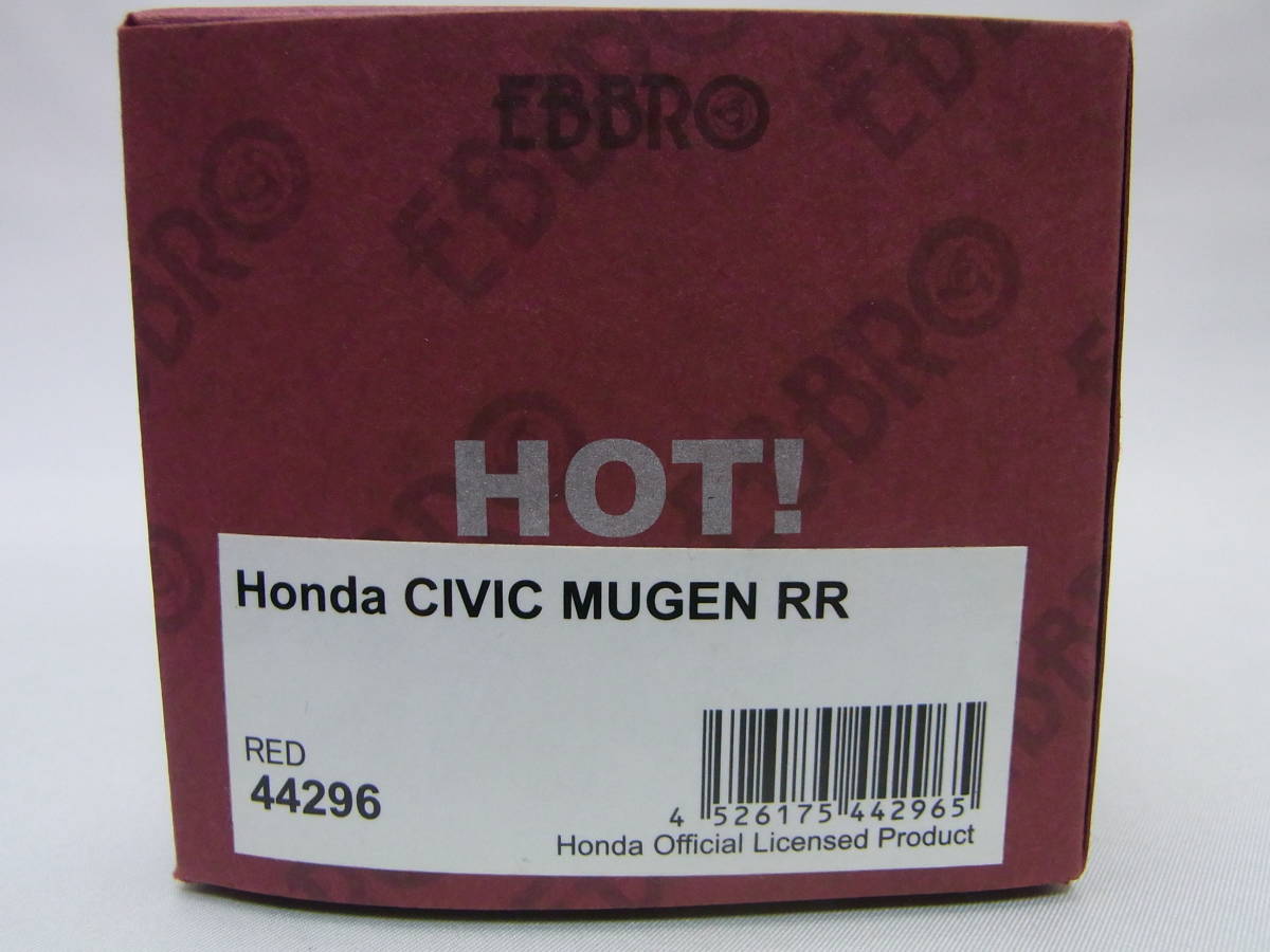 * valuable * beautiful goods!*HONDA CIVIC MUGEN RR milano red 1/43[FD2 Civic M-TEC Mugen ]44296* inspection :K20A DOHC i-VTEC Type type R*