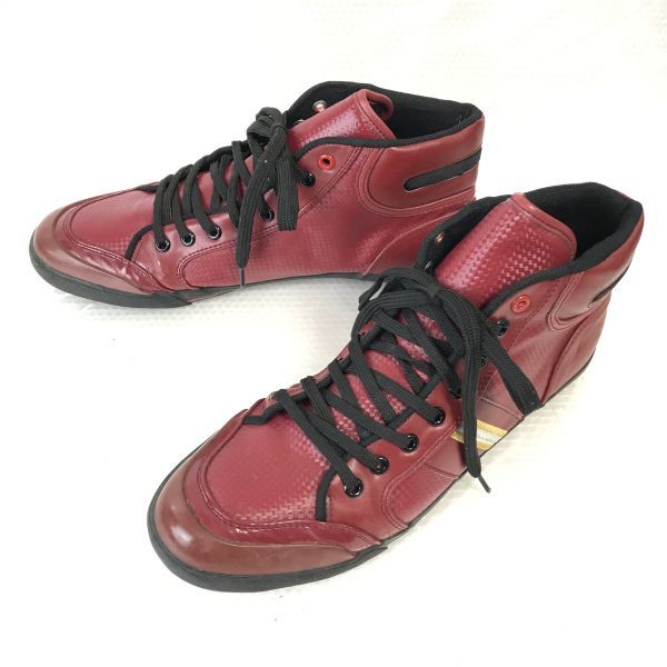 semantic design★ハイカットスニーカー【L/26.5-27.0程度/赤/RED】sneakers/Shoes/trainers◆WB83-8_画像1