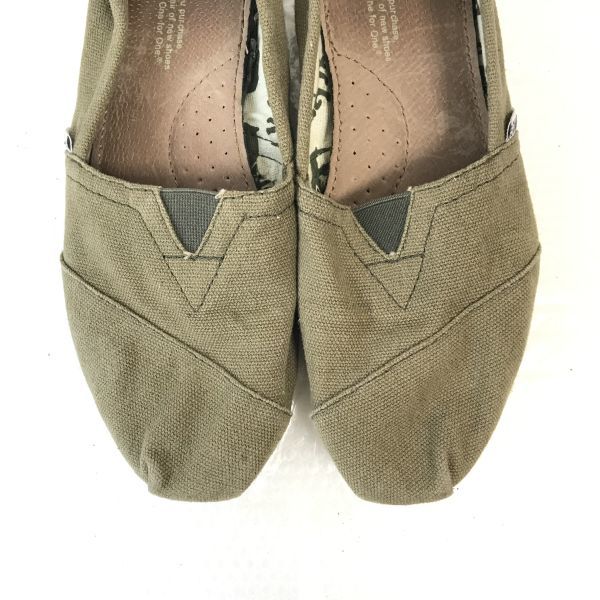 TOMS/トムス★Classic Military Olive Canvas/スリッポンシューズ【W6.5/24.0-24.5/カーキ/Khaki】dress shoes◆C-191_画像9