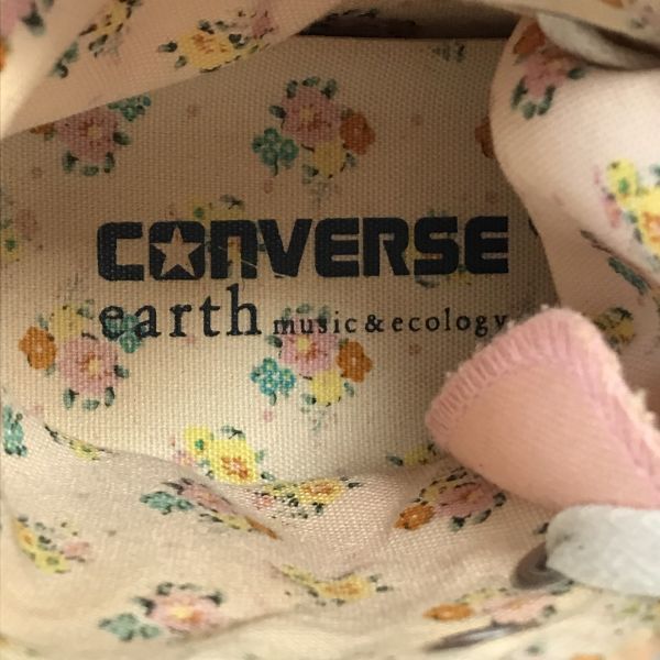 CONVERSE×earth music＆ecology★オールスター/ハイカットスニーカー【23.0/pink/ピンク】内側花柄/sneakers/Shoes/trainers◆WB82-8_画像5