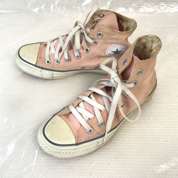 CONVERSE×earth music＆ecology★オールスター/ハイカットスニーカー【23.0/pink/ピンク】内側花柄/sneakers/Shoes/trainers◆WB82-8_画像1