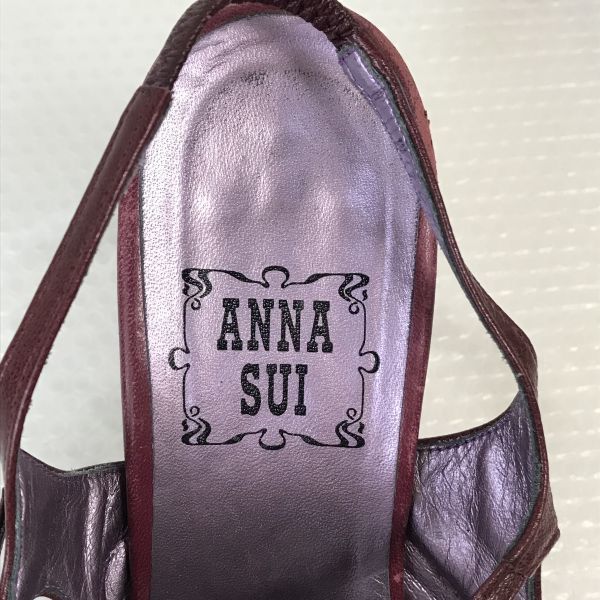 Made in Japan★Anna Sui★パンプス/ピール【23.0/紫/purple】ビジネス/dress shoes◆Q-91の画像6