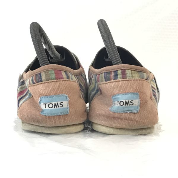 TOMS/トムス★スリッポンシューズ【8.5/26.0-26.5/茶系/brown系/ストライプ】sneakers/Shoes◆Q-105_画像3