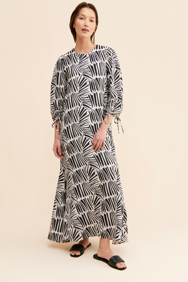 未使用 22SS GHOSPELL ゴスペル ドレス ワンピース Maxi Dress ロングワンピース プリント 柄 定価21780円 シャーリング