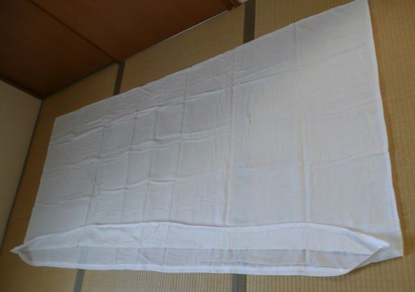 B品 敷ふとんカバー 日本製 二重ガーゼ 晒生地使用 綿１００％ 約１０５cm X ２１５cm 白 ファスナー式 送料無料 2重ガーゼ_画像4