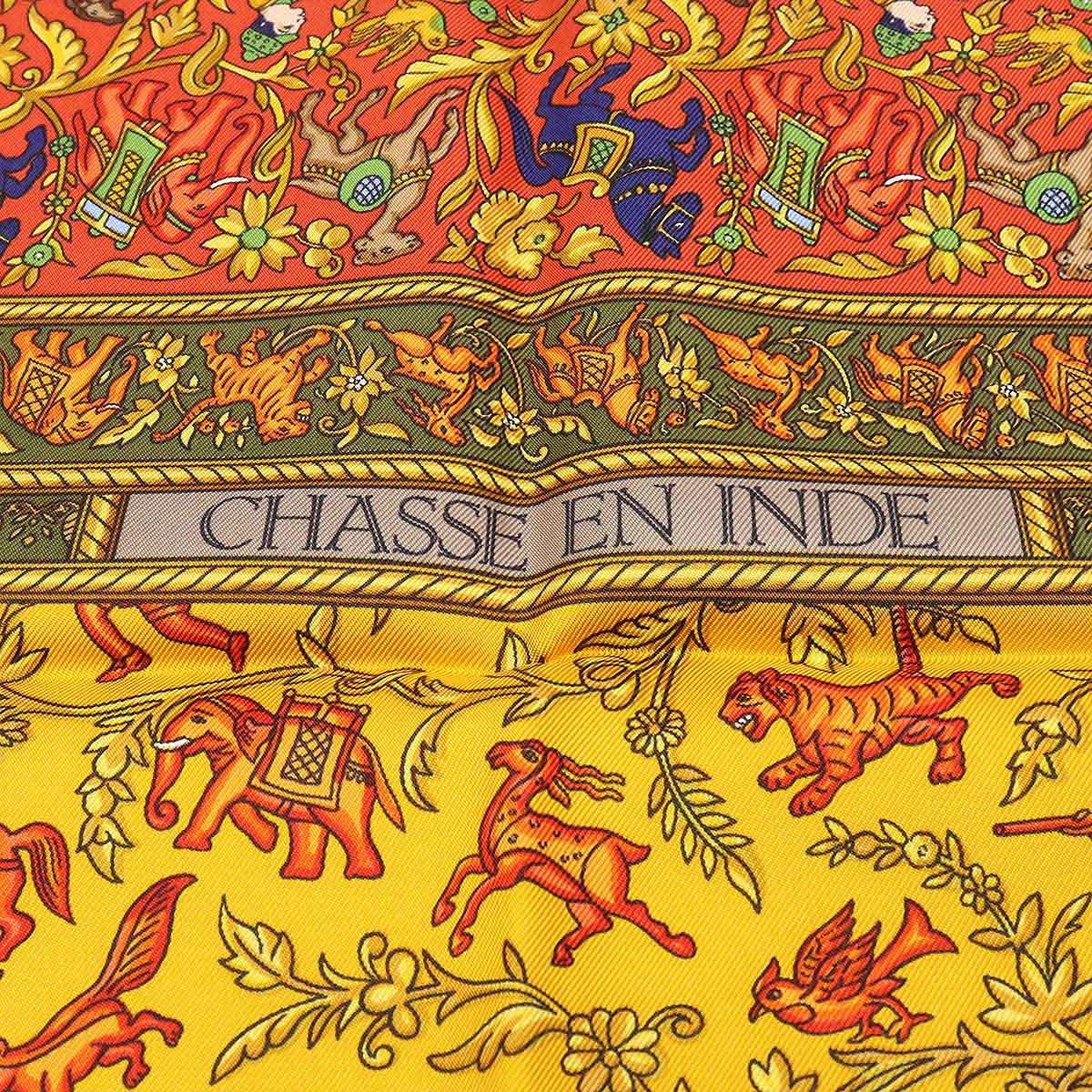 HERMES エルメス カレ90 スカーフ 大判スカーフ CHASSE EN INDE