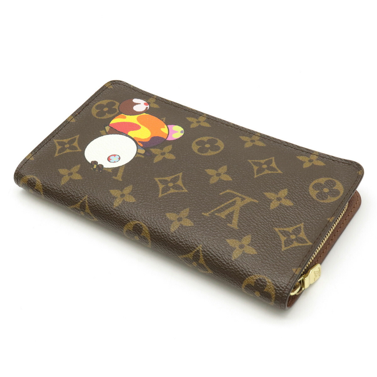 LOUIS VUITTON ルイ ヴィトン モノグラムパンダ ポルト モネ ジップ