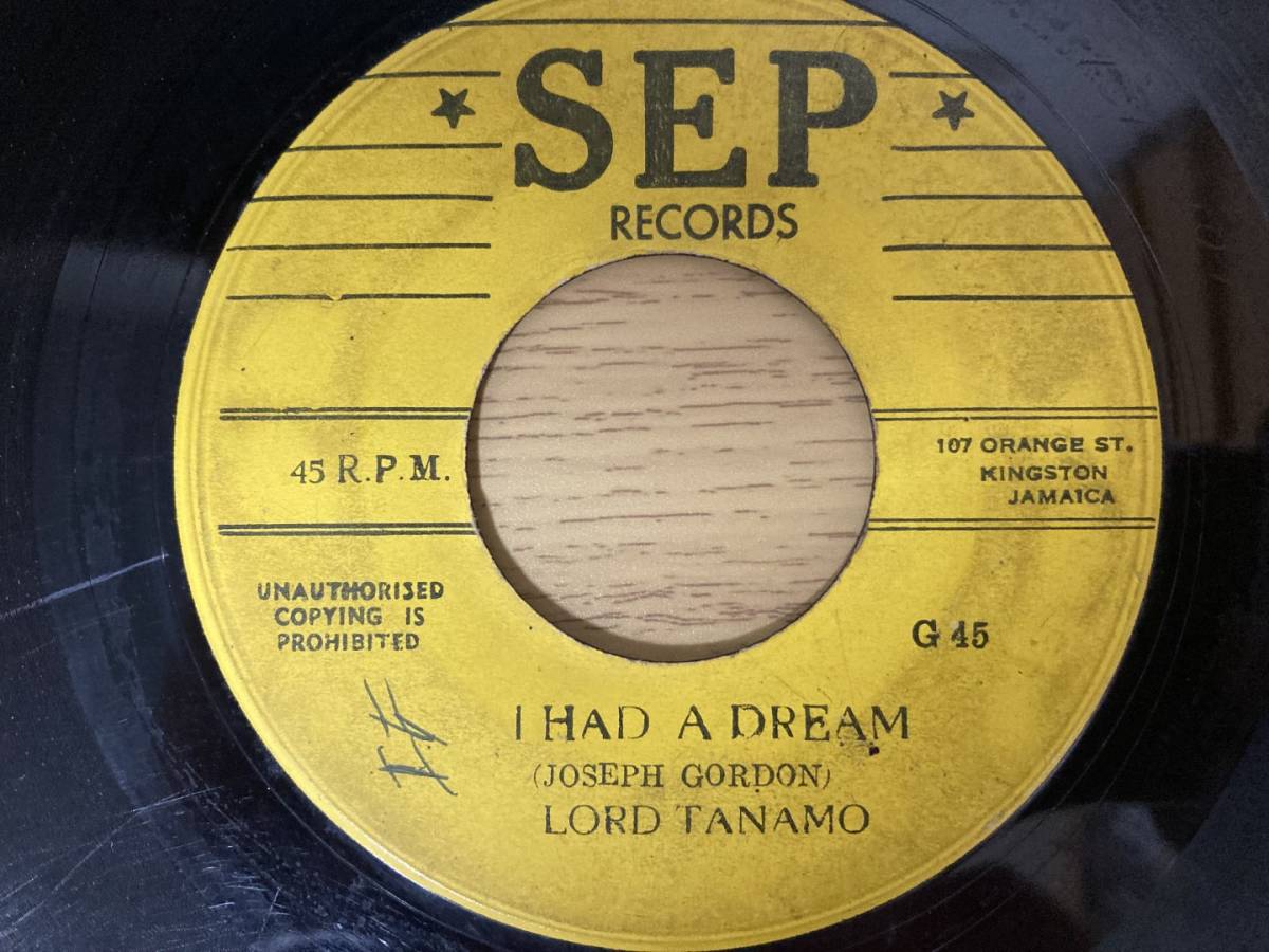 Lord Tanamo I Had A Dream / The Beginning (SEP) 7inch JA оригинал запись Rare