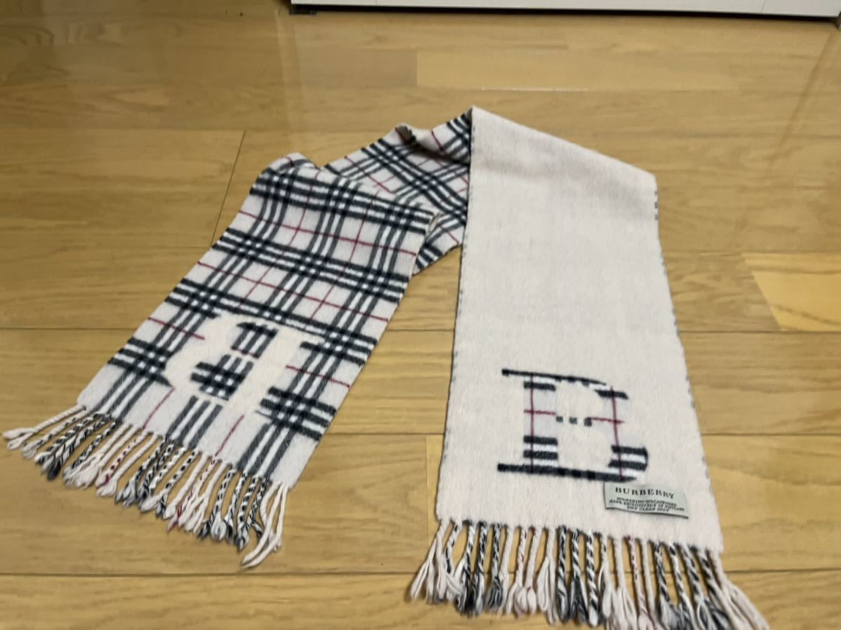 BURBERRY バーバリー マフラー メリノウール90% カシミア10