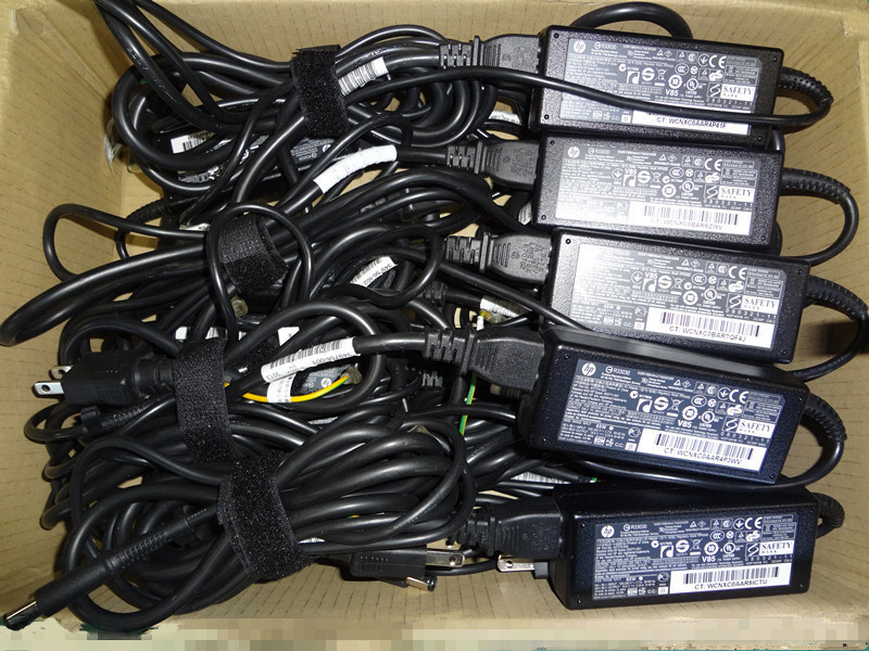  sale several stock 10 piece set hp AC adapter PPP009D PPP009C PPP009L-E etc. 19.5V 3.33A outer diameter 7.5mm Mickey cable attaching used operation goods 